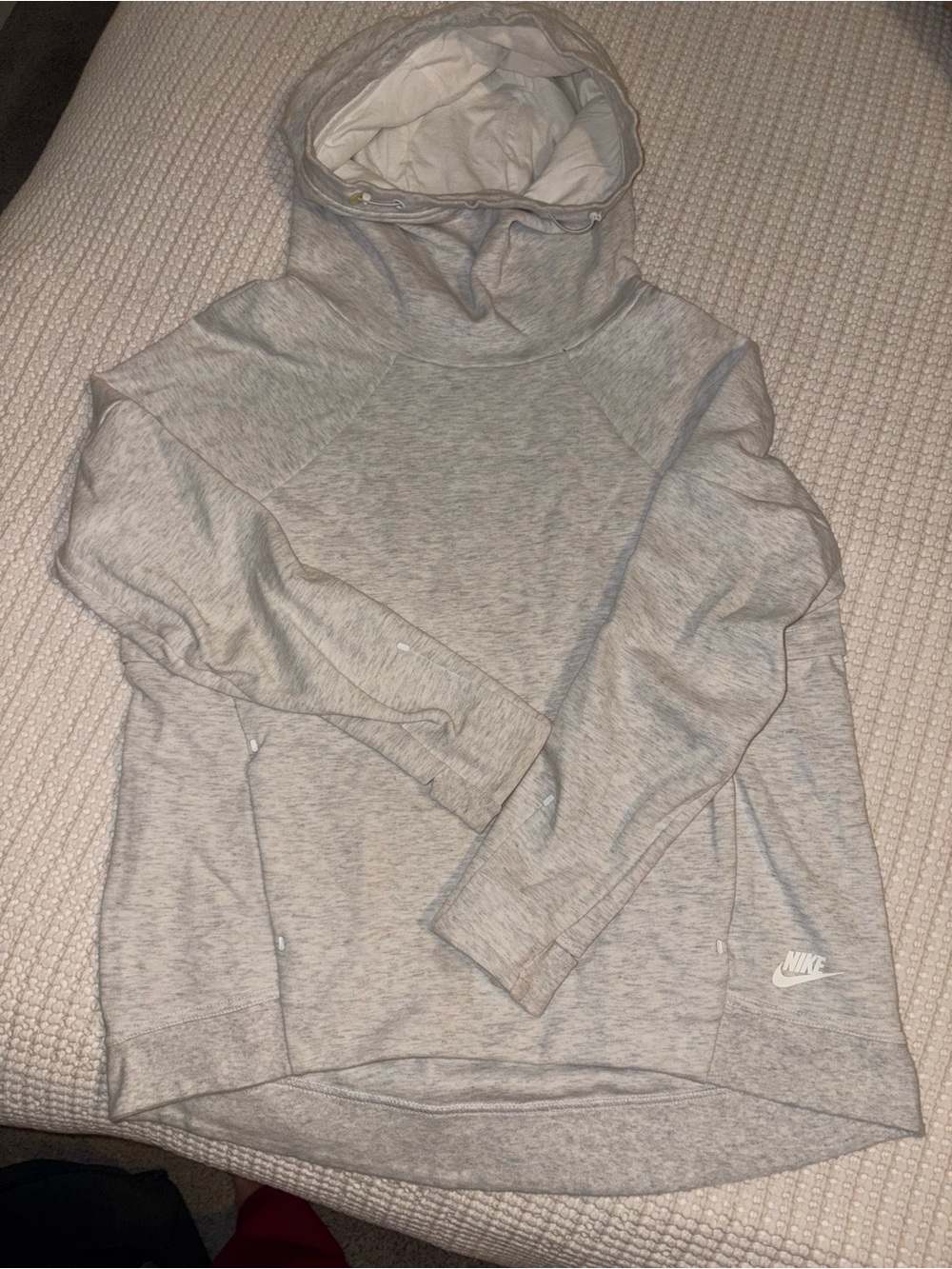 Nike Heather Light Gray Cowl Neck Pullover Sweater size L